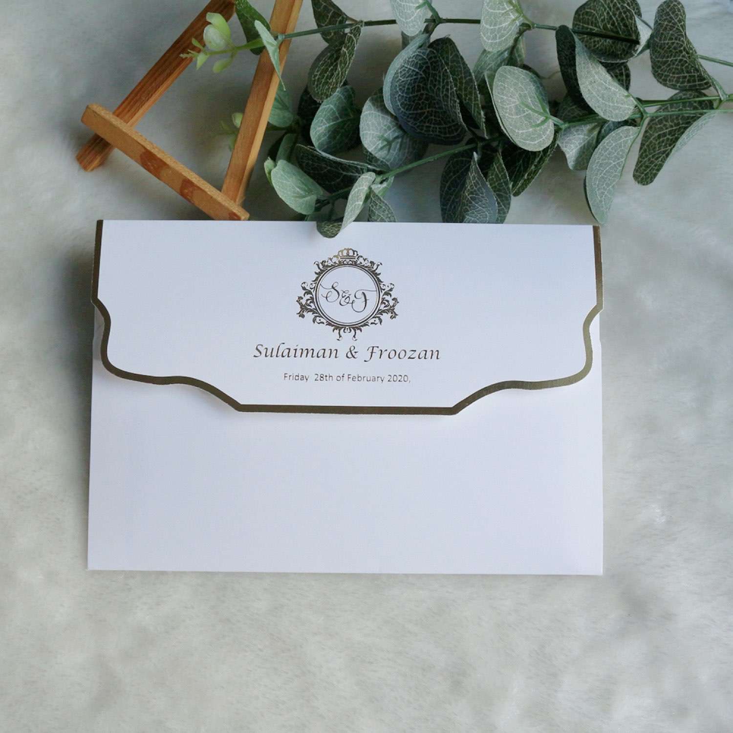 Invitation Card With Black Velvet Holder Simple Style Marriage Invitation Card